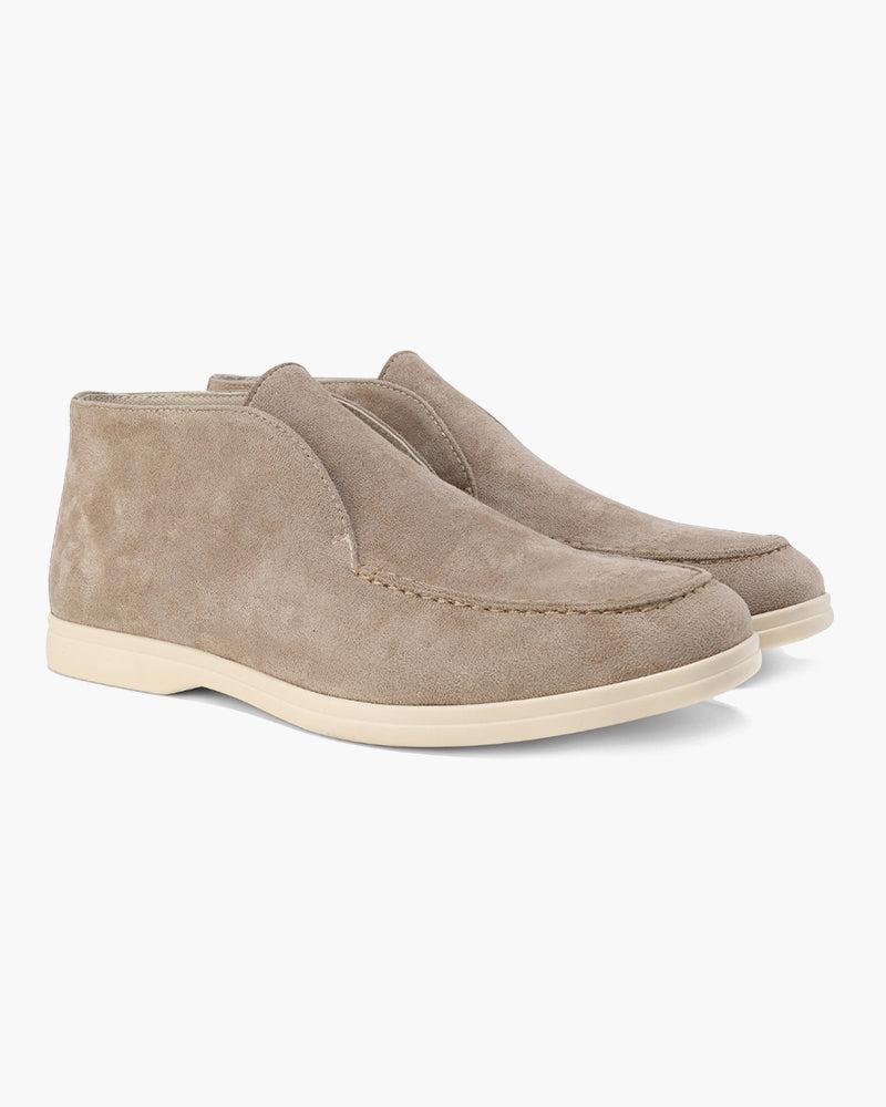 Old Money Style High Suede Loafers