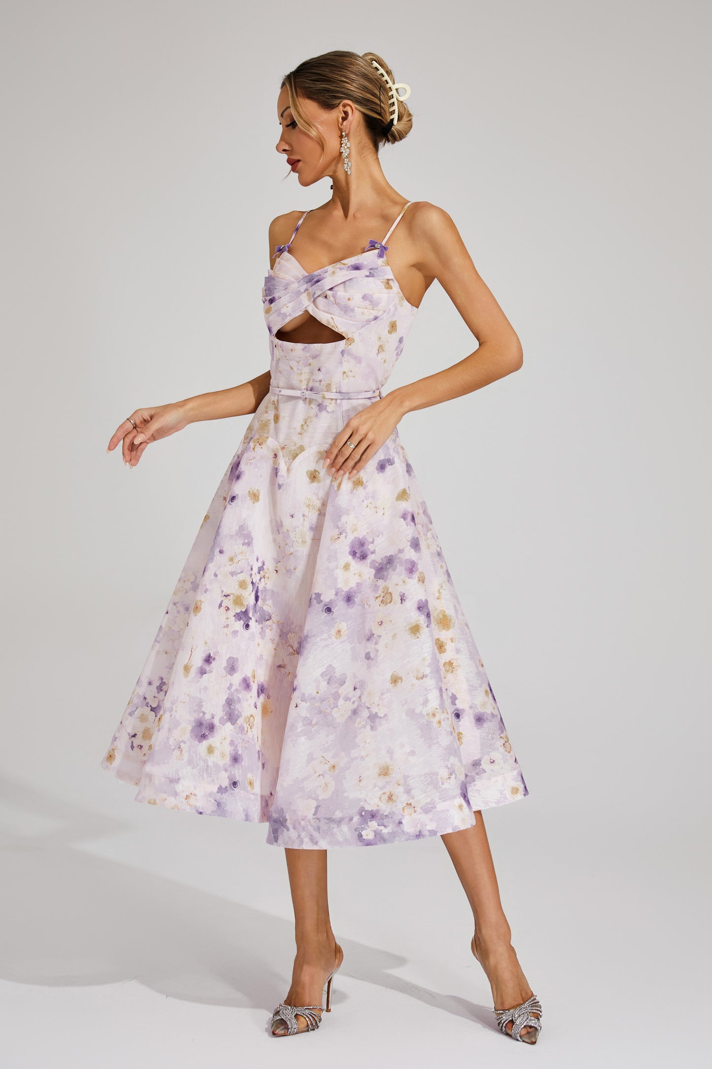 Elma Purple Holiday Slip Dress