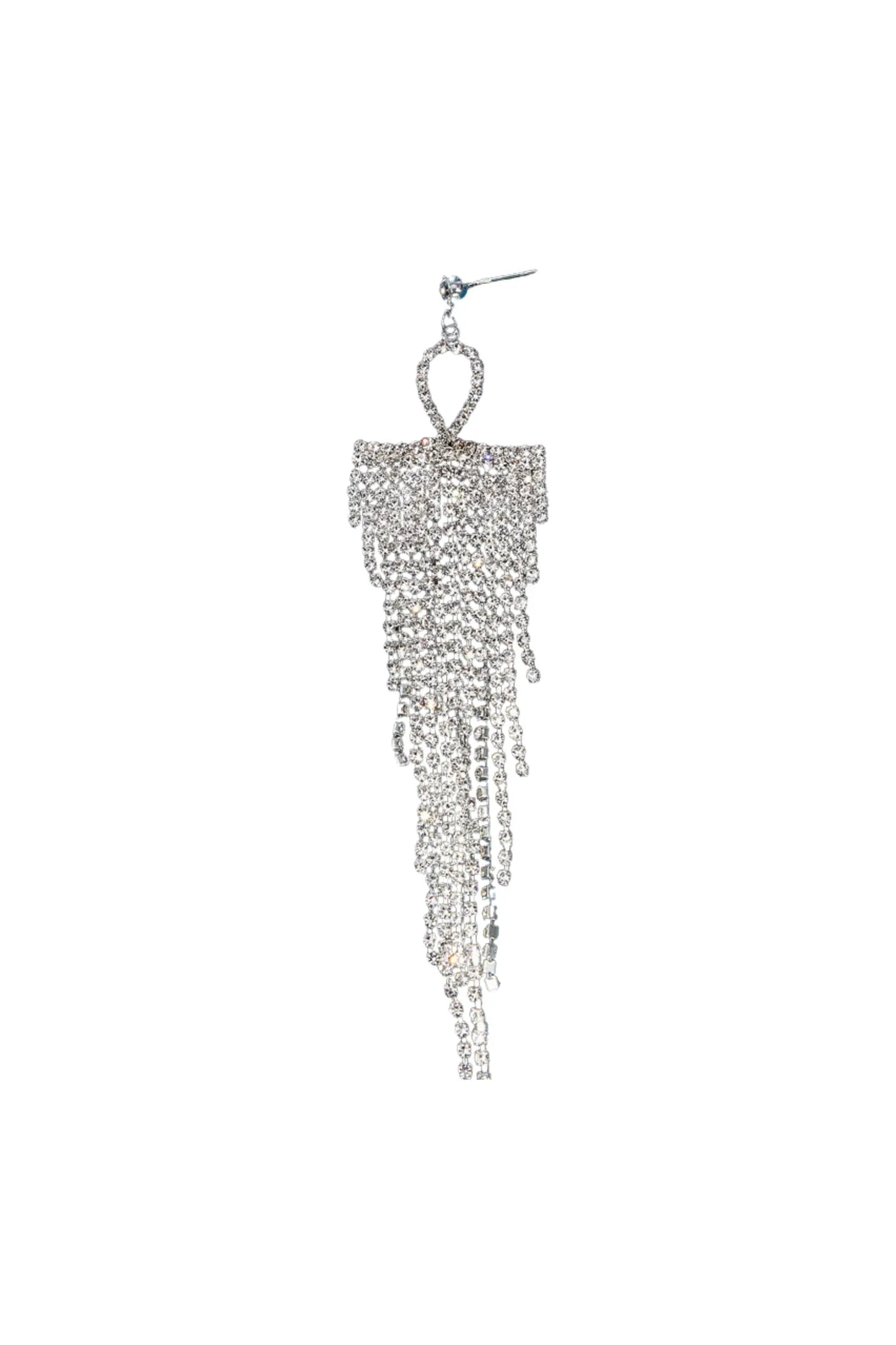 Arlene Silver Diamond Earrings