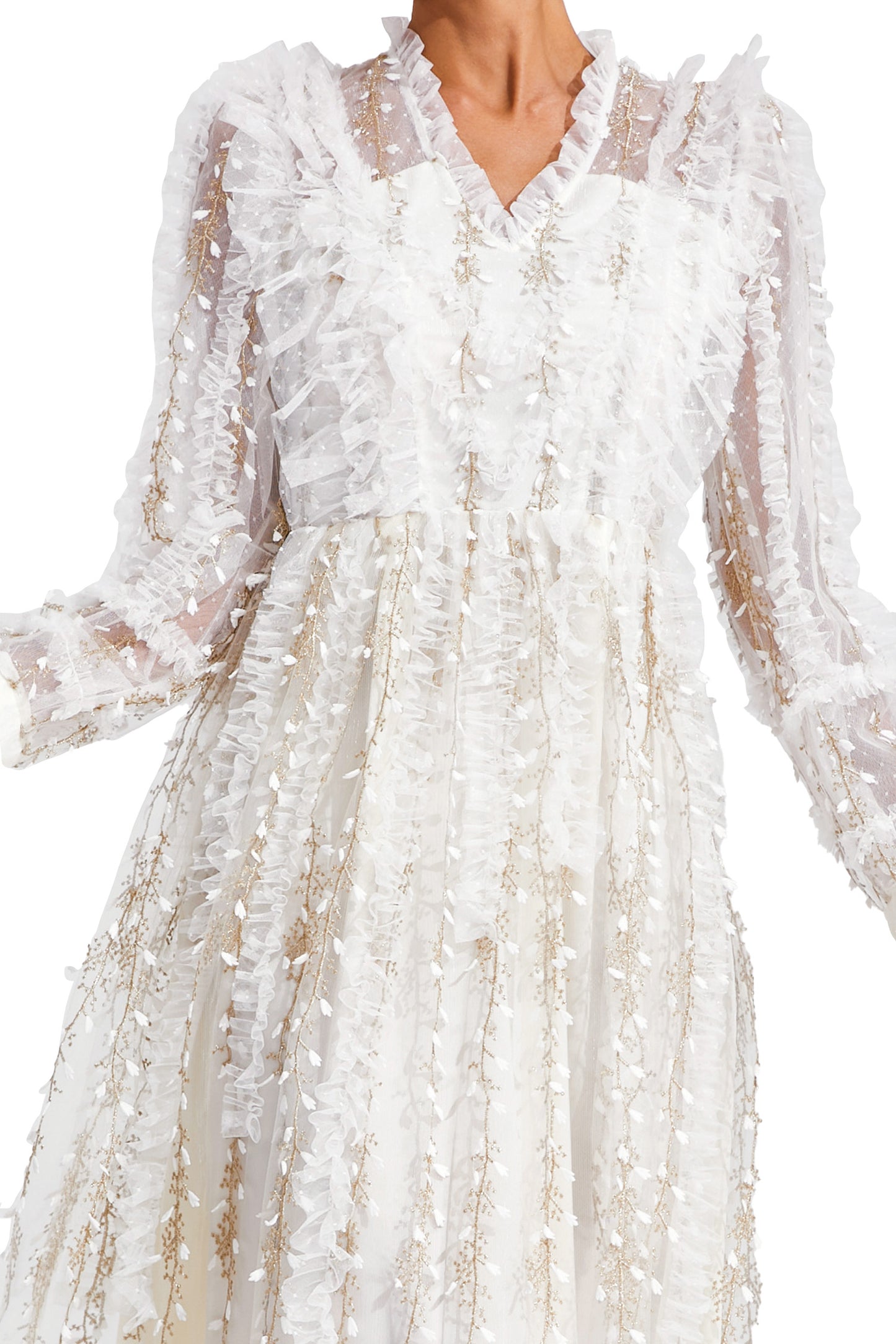 Sally White Mesh Maxi Dress