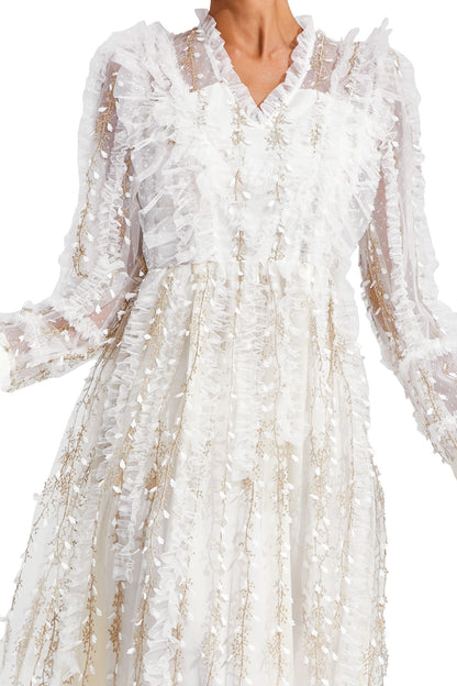 Sally White Mesh Maxi Dress