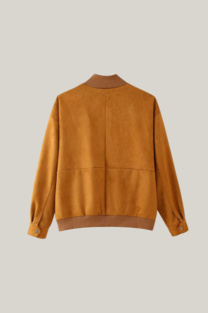 Drop Shoulder Suede Jacket