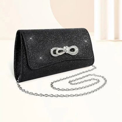 Black Evening Party Clutch Wristlet