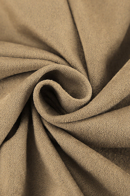 French Minimalist High-Waisted Solid Color Midi Skirt