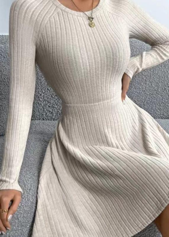 Cozy Elegance Ribbed Dress