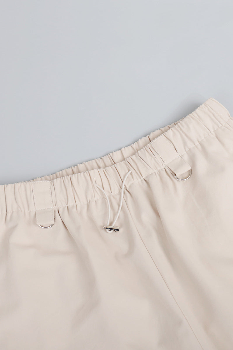 Drawstring Wide Leg Cargo Pant