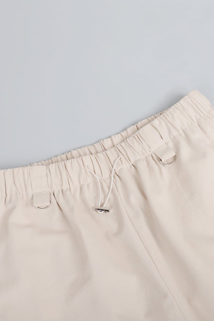 Drawstring Wide Leg Cargo Pant