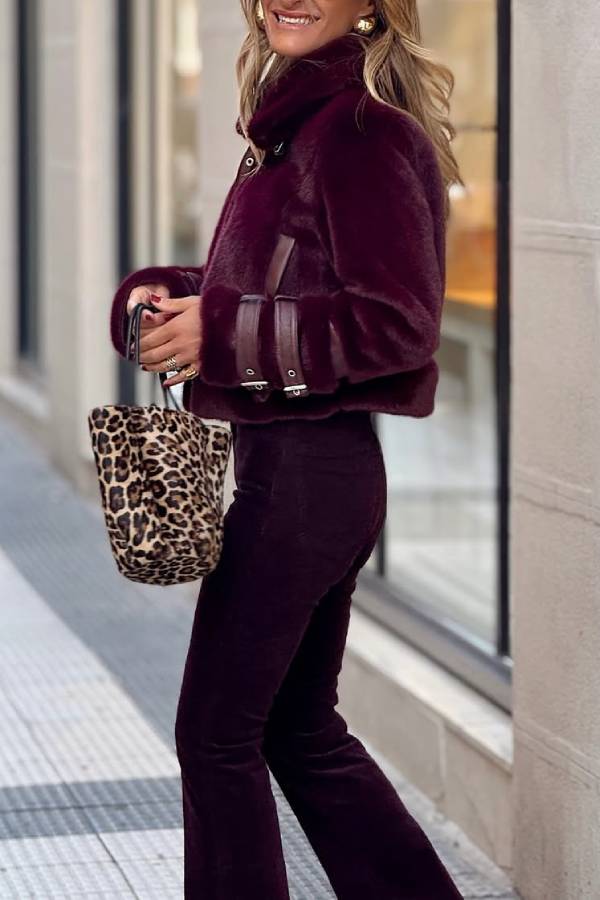 Short vintage fur coat