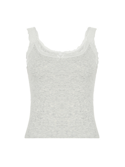 Rilee Lace-Trim Basic Top