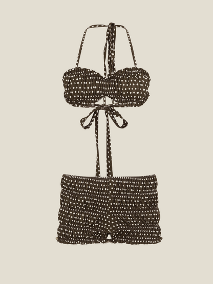 Bianca Polka Dot Ruffle Short Set