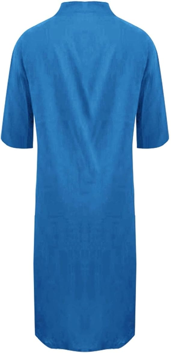Women's Oversized Long Shirt Dress – Casual Button-Up Dress With Pockets