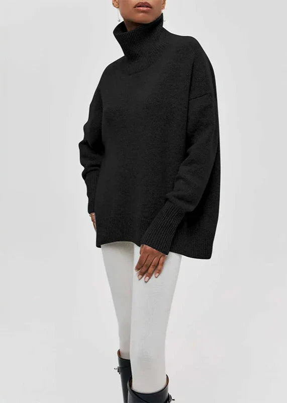 Cozy Chic Turtleneck Pullover - Solid Color Sweater