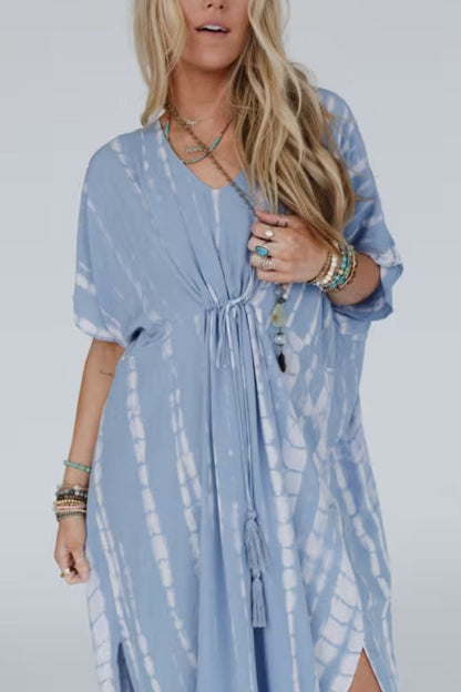 TIE DYE KIMONO DRESS