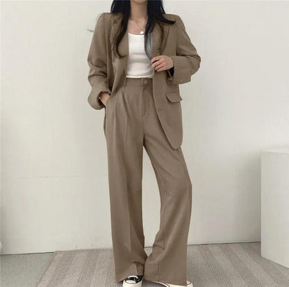 | Women's Tailored Suit Set, Long Blazer