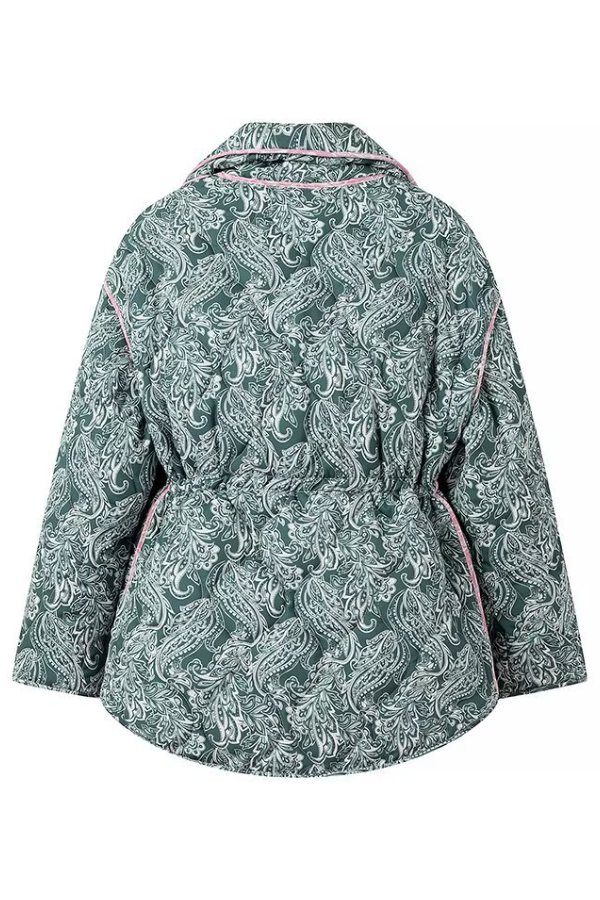 Fashionable and Casual Loose Cotton Printed Long-sleeved Jacket