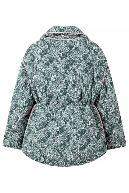 Fashionable and Casual Loose Cotton Printed Long-sleeved Jacket