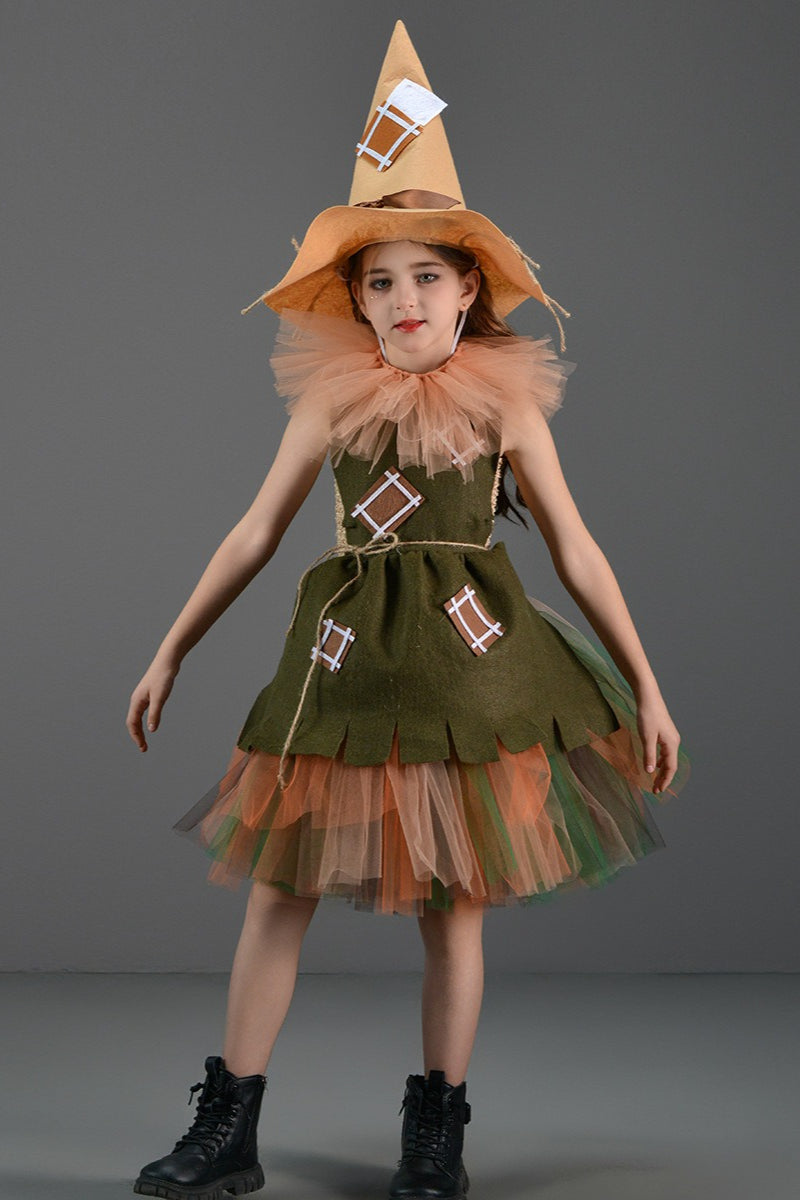 Scarecrow Dress Kid Halloween Costume