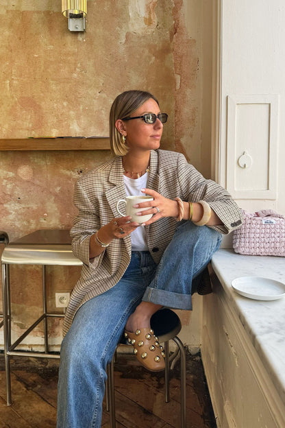 Chic Vintage Plaid Business Blazer Coat