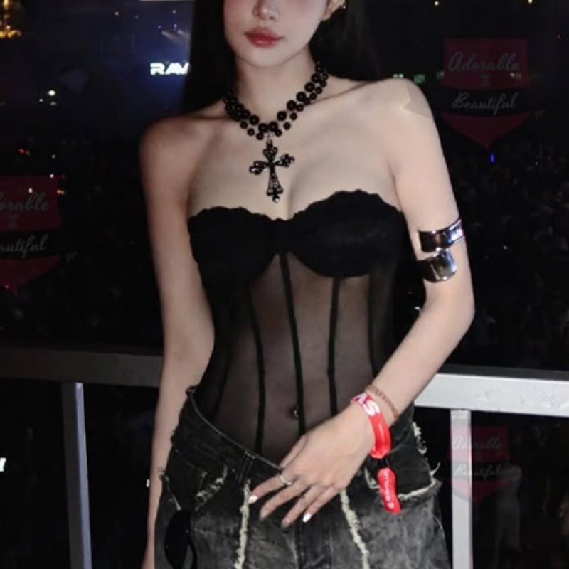 Sweetheart neck corset solid tube top