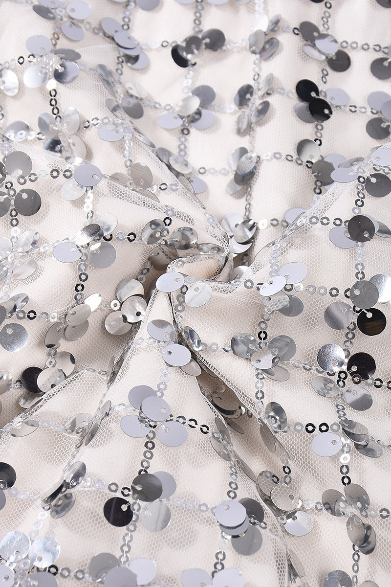 Sequin A-Line Bodycon Skirt