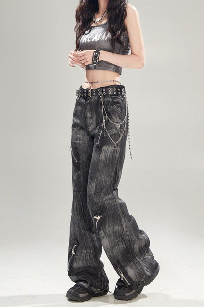 Black Vintage High Waisted Denim Jeans