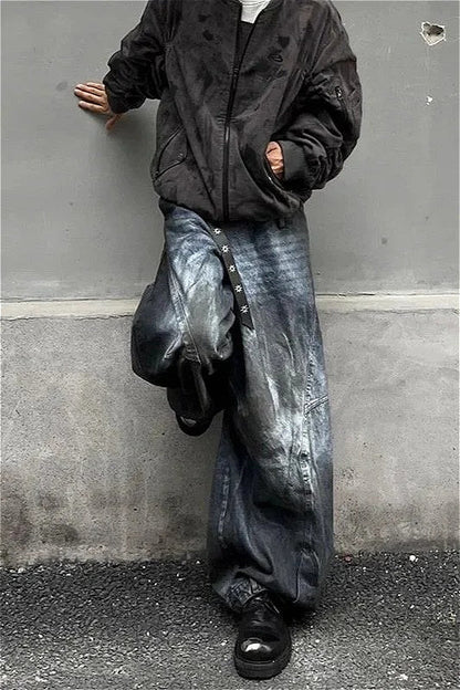 Retro Y2K High Waist Wide Leg Jeans