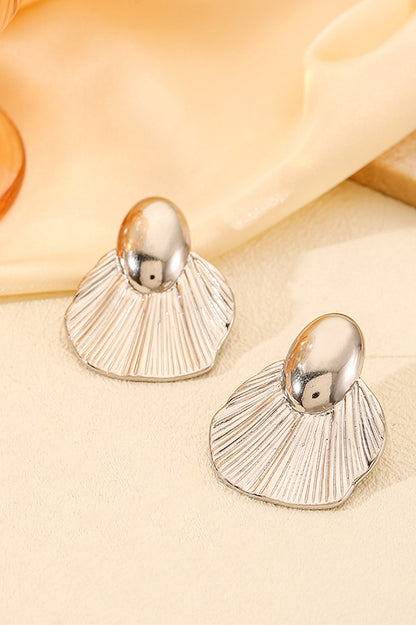 Fashion Stainless Steel Gold-plated Ginkgo Leaf Earrings