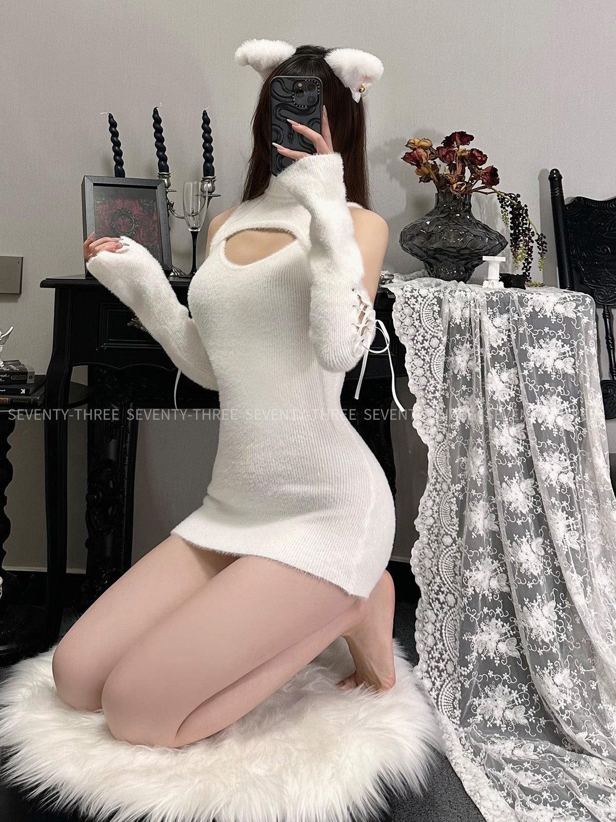 White Hollow Dress