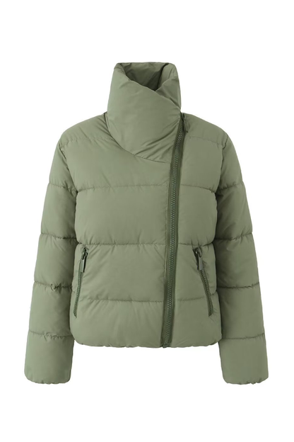 Stand Collar Zipper Windproof Cotton Coat