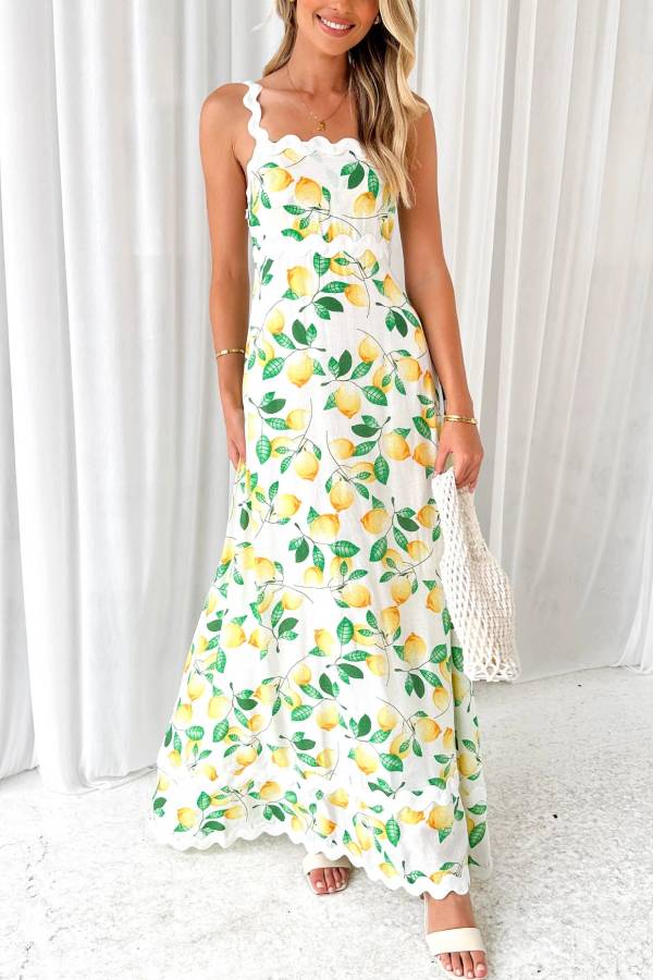 Lemon Vaina Maxi Dress