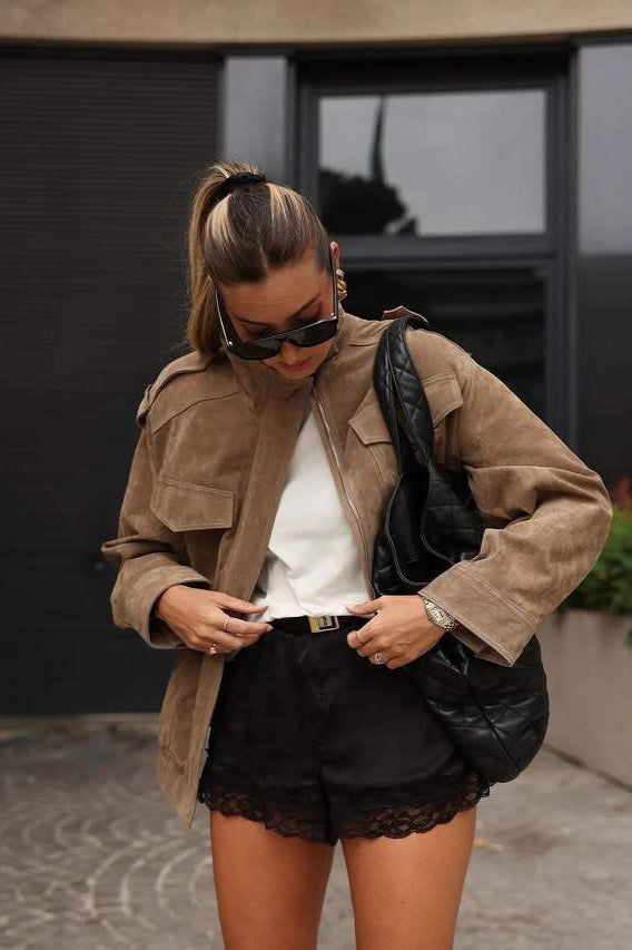Retro Suede Short Length Jacket