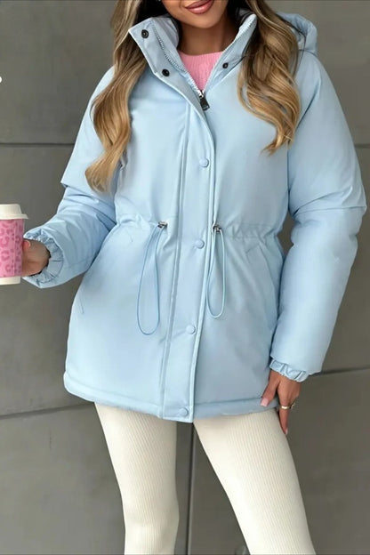 Drawstring Waist Leisure Outdoor Sports Mountaineering Jacket