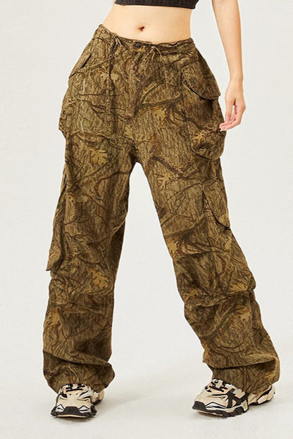 Vintage American Style Loose Fit Street Cargo Pant