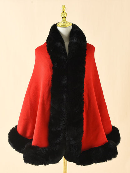 Wedding Cape Faux Fur Shawl Bridal Winter Outerwear