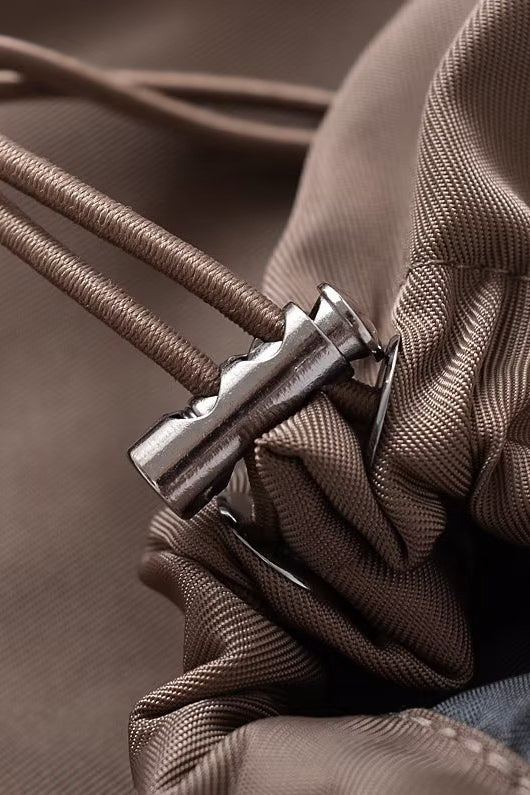 Cropped Cargo High Neck Coat