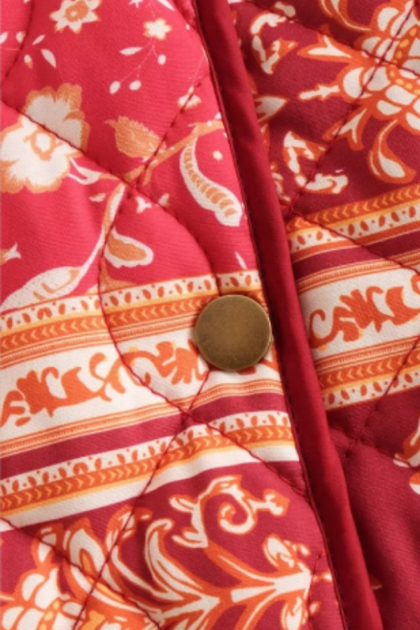 Colorblock Printed Cotton Jacket