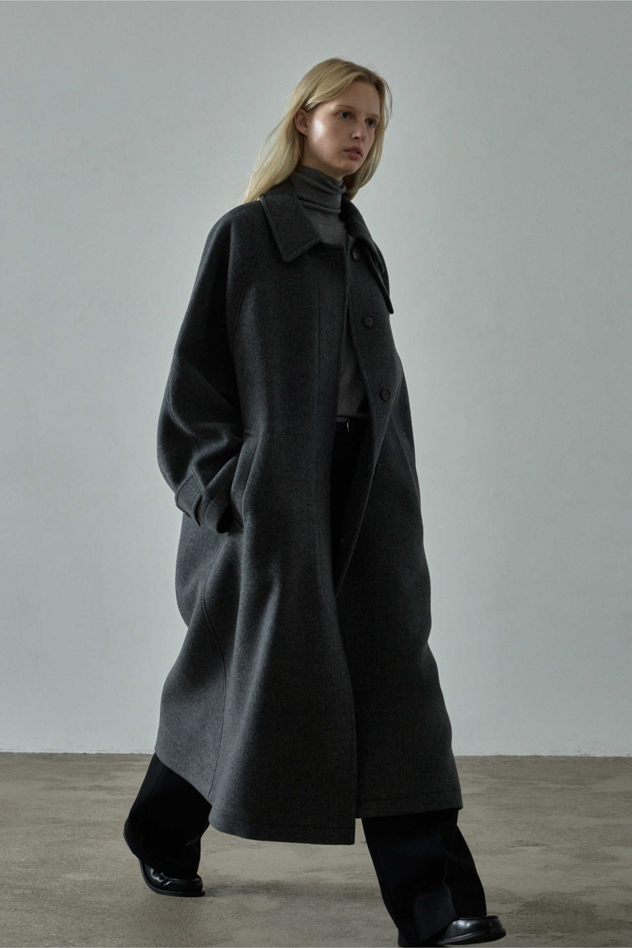 Wool Elegant Loose Extended Long Overcoat