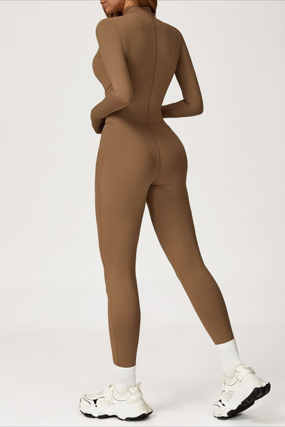 Fleece Lined Slim Thermal Yoga Workout Jumpsuit