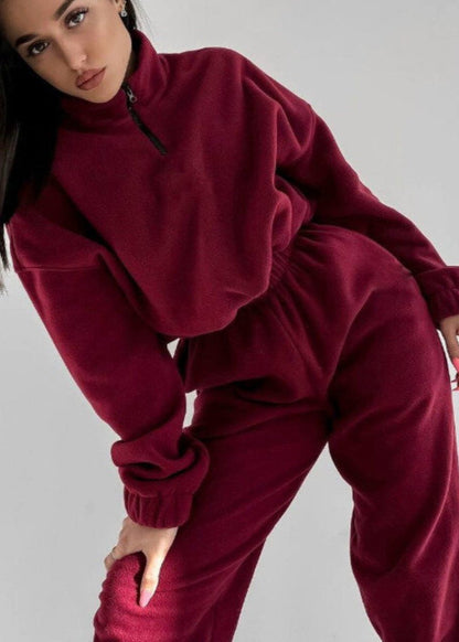 Luxe Fleece Zip-Up Lounge Set