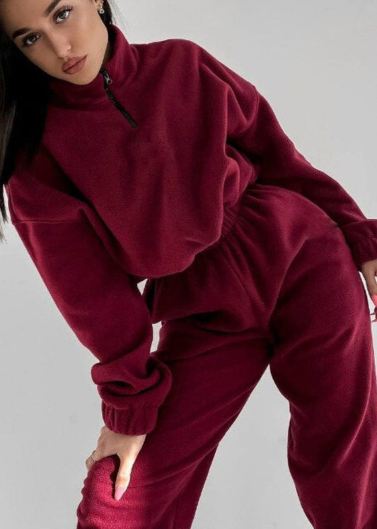 Luxe Fleece Zip-Up Lounge Set
