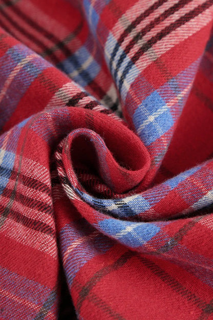 Vintage Plaid Long Sleeve Jacket