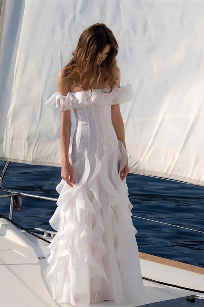 Elegant Party Off Shoulder Wedding Dress