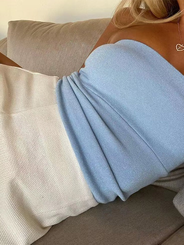 Solid Color Slim Bandeau Top