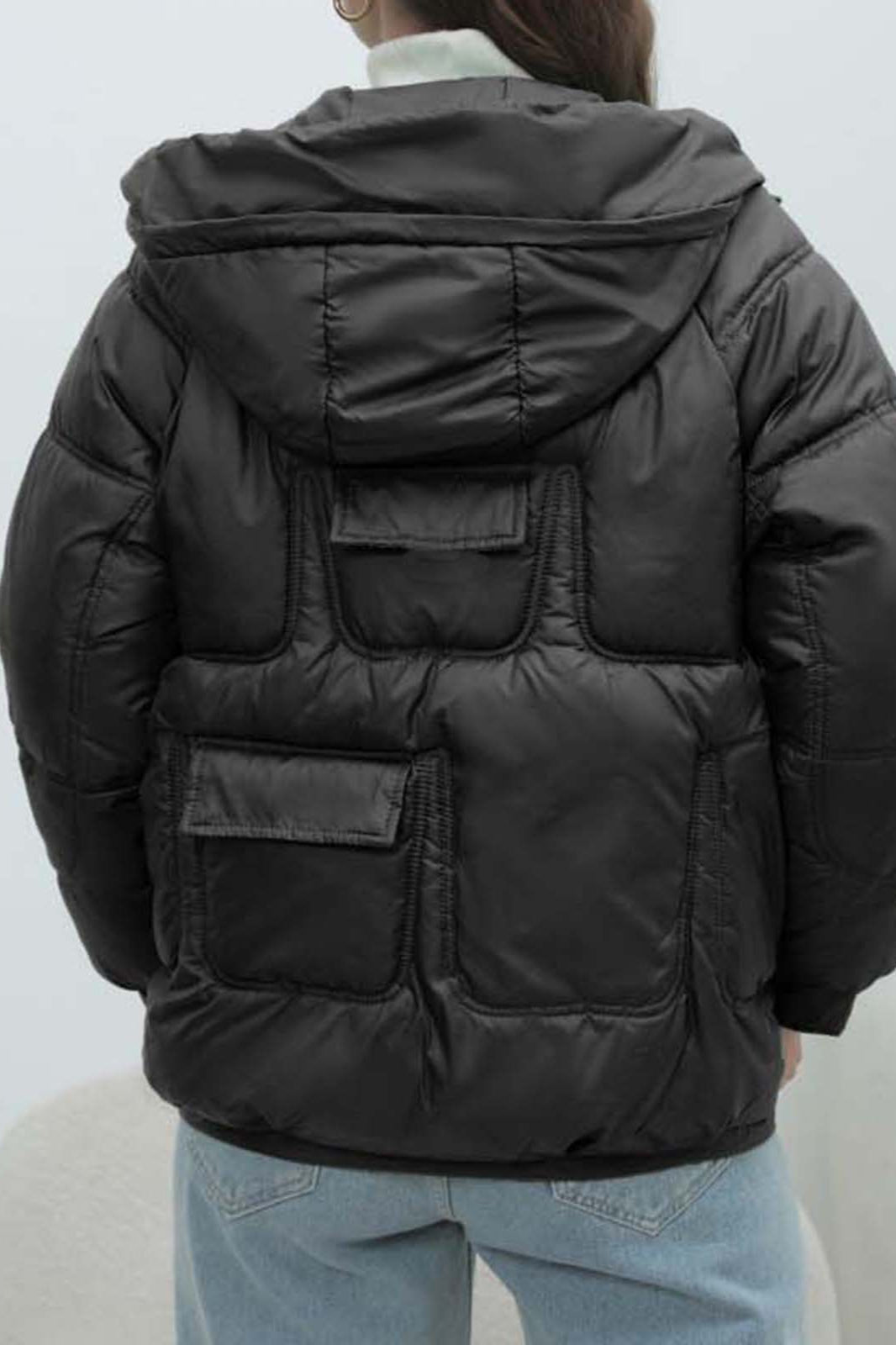 Bright Color Stand Collar Puffer Coat