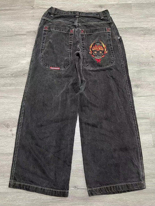 Hip Hop Trendy Brand Print Boyfriend Jeans