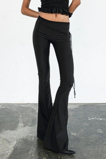 High Waist Slim Fit Flared Pants