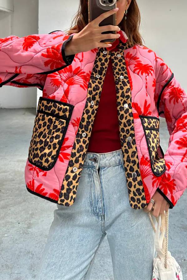 Reversible Midnight Havana Quilted Jacket