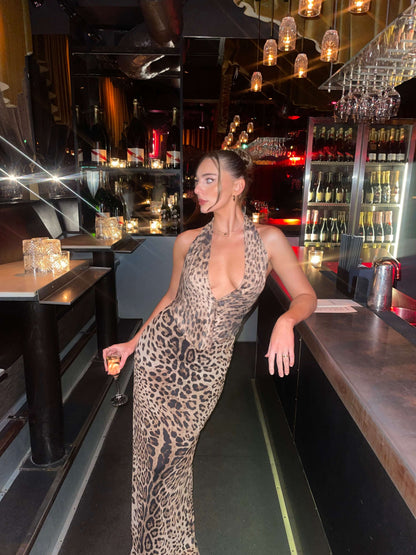Savanna Leopard Maxi Dress