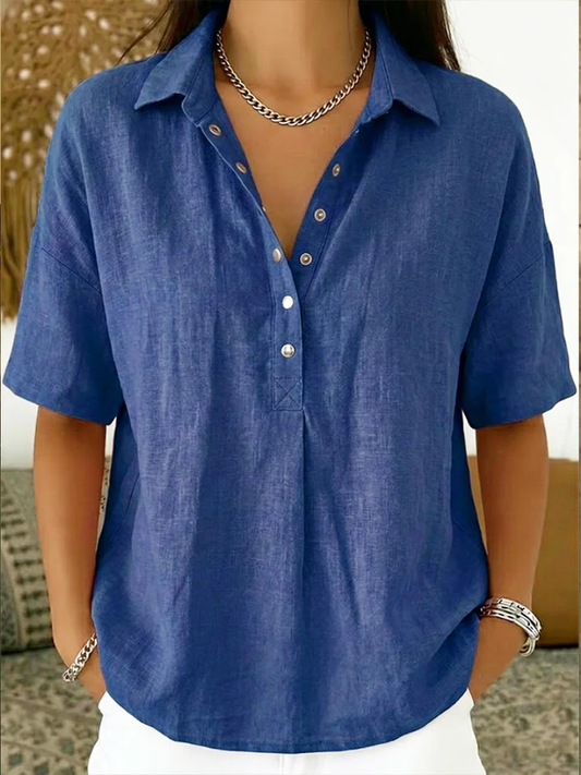 Mira | Collared Button Blouse