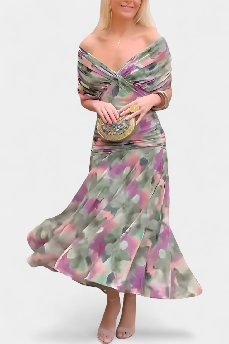 Elowen | Floral V-Neck Dress